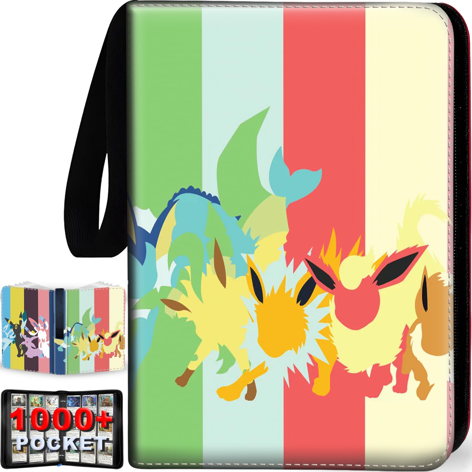 Trading Card Binder with Removable Sleeves, 9 Pocket Card Binder 1008 Cards