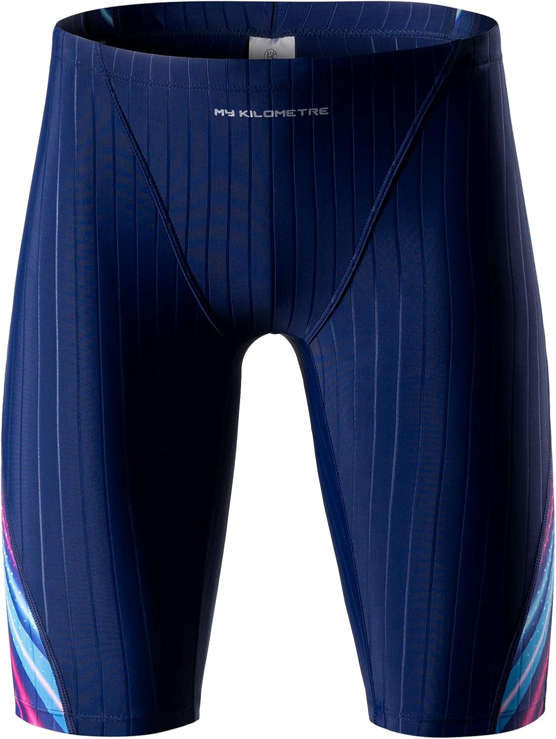 MY KILOMETRE Men's Swimsuit Jammer Solid Swim Jammers Endurance Long Racing Training Swimsuit - Image 2