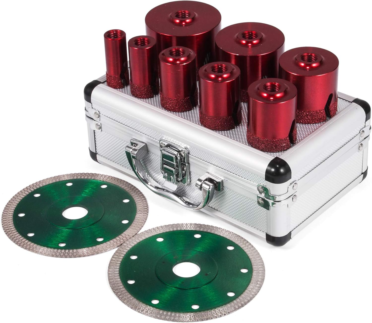 Set Punte Diamantate Per Piastrelle - 10 Pezzi Con Fresa E Smusso - Per Porcellana E Marmo - Foto 7