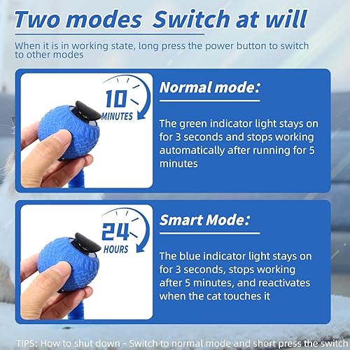 Miniatura 3 de 2 pelotas interactivas de juguete para gatos con cola, movimiento automático y evitar obstáculos, juguetes para gatos de interior