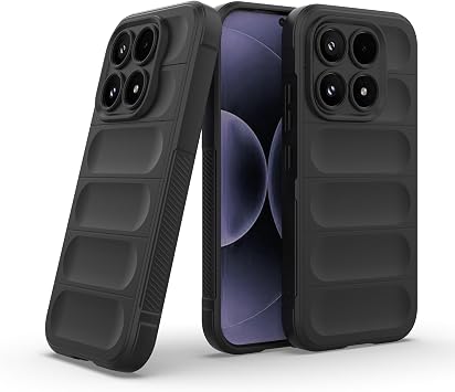 Liquid Silicone Case for Xiaomi 17 with Anti-Germ Protection, Anti-Scratch Soft Microfiber Lining, High Resilience Gel Rubber Full Body Shockproof Cover, Black