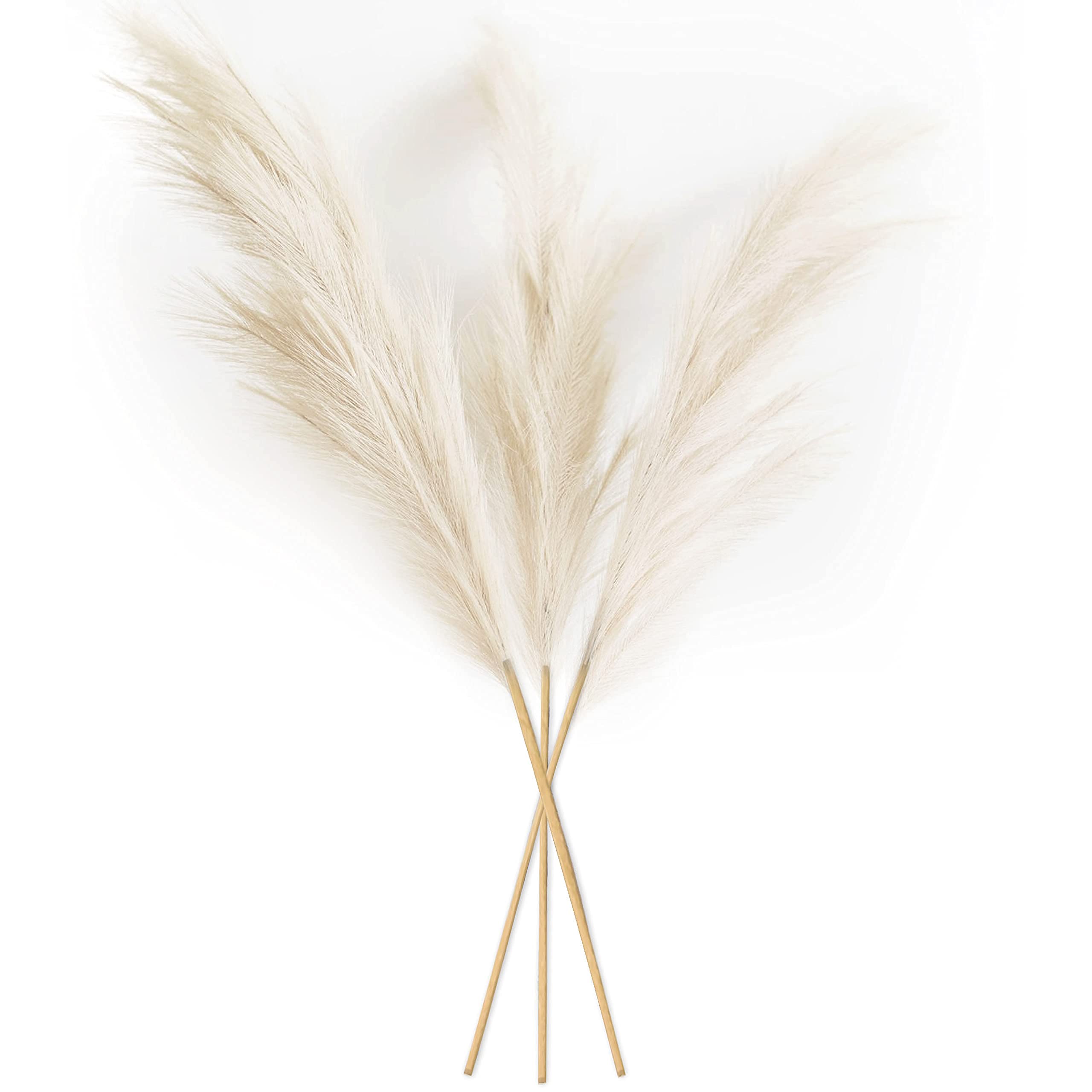 Buy Fake Pampas Grass 3 Pcs Large Faux Pampas Grass Like Natural