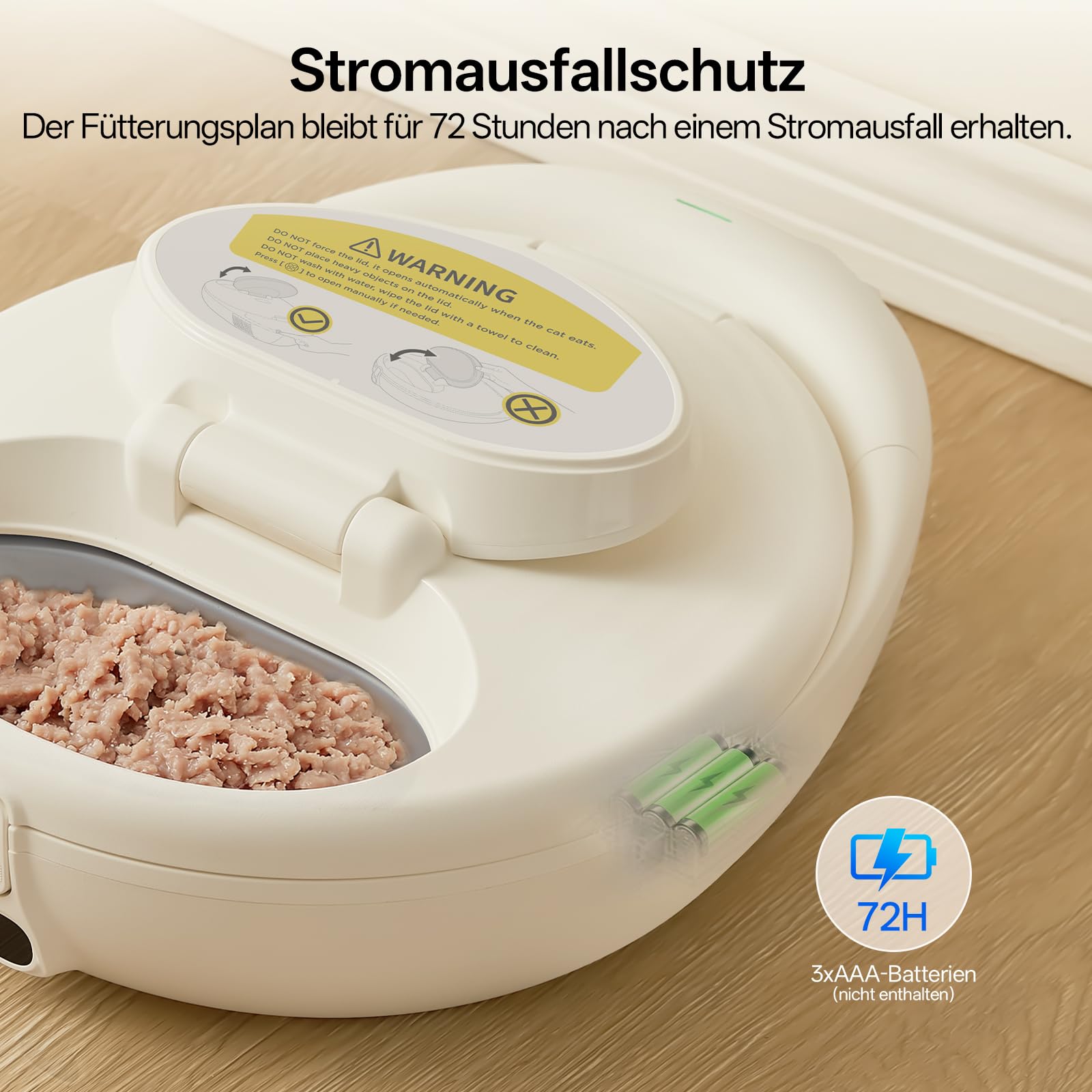 UBPET Futterautomat Katze Nassfutter, Dual-Temp mit Halbleiterkühlung & heizung, App gesteuerter Futterautomat Katze für Katzen & kleine Hunde, 24-Stunden-Frischhaltung