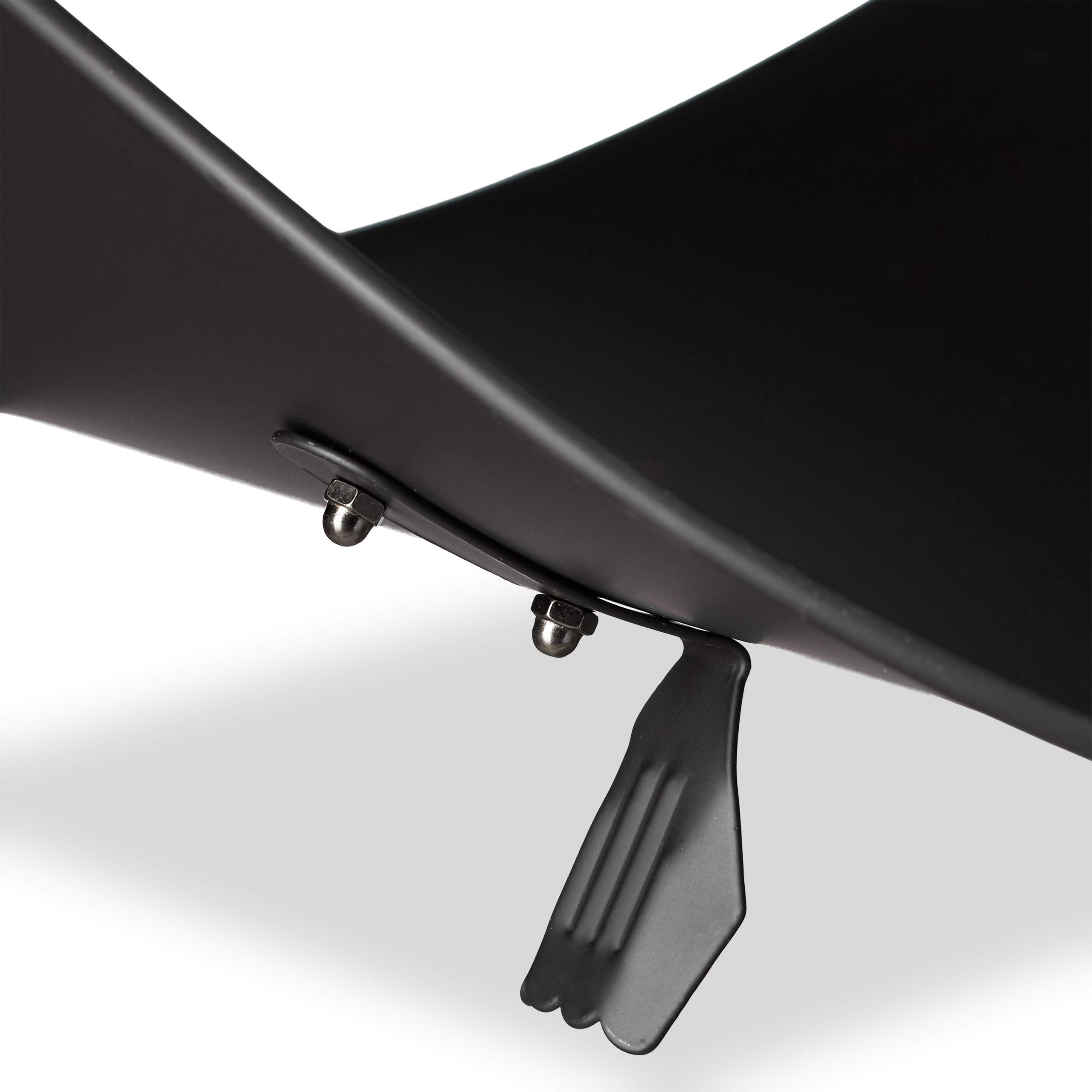 Relaxdays Cesto porta-legna da camino nero contenitore grande culla per legname metallo HxLxP 40 x 38 x 48 cm nero