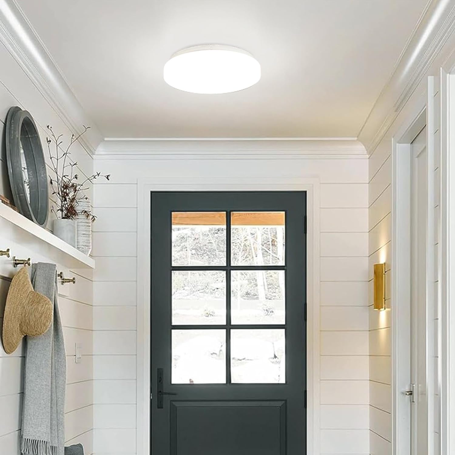 2 Pack 10 Inch Dimmable LED Ceiling Light Fixture, 16W 1400LM, 4000K Cool White, Modern Super Bright Flush Mount Ceiling Light for Bedroom, Kitchen, Bathroom, ETL Listed