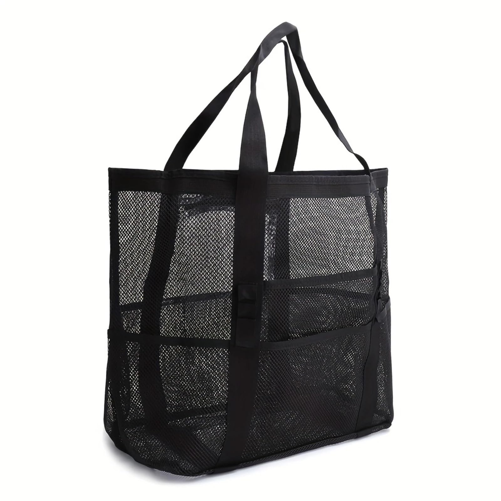 Borsa da Spiaggia in Rete con Grande capacità, Organizer da Bagno in Rete, Ideale for Spiaggia e Doccia. per Viaggio, Piscina