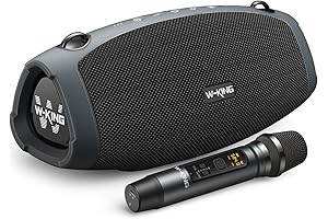 W-KING 70W[120W Peak] Portable Wireless Bluetooth Speaker with Wireless Microphone