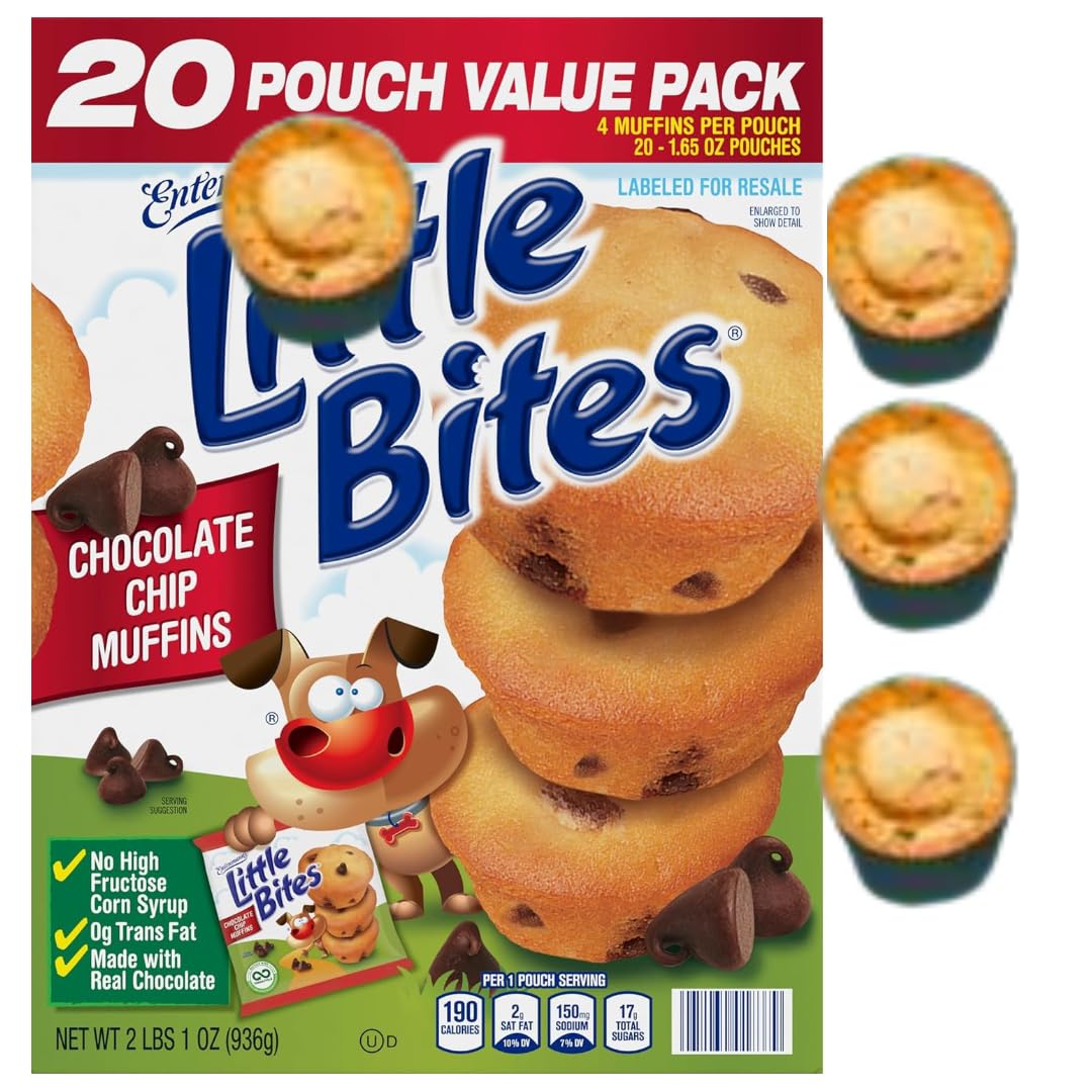 Amazon.com: (Value Pack) Little~Bites Chocolate Chip Muffins, 20 ...