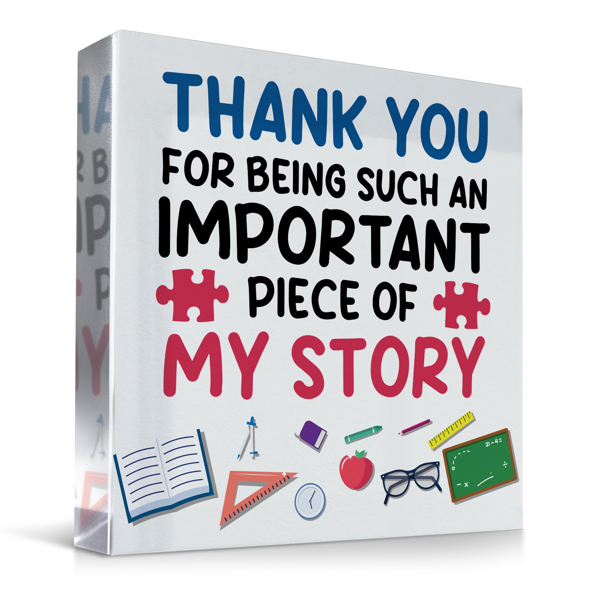 Red Ocean Teacher Thank You Gift For Teaching Assistant Head Teacher Nursery Teacher Acrylic Plaque End Of Term Gift End Of School Gift Teacher Gifts For Him Her Keepsake