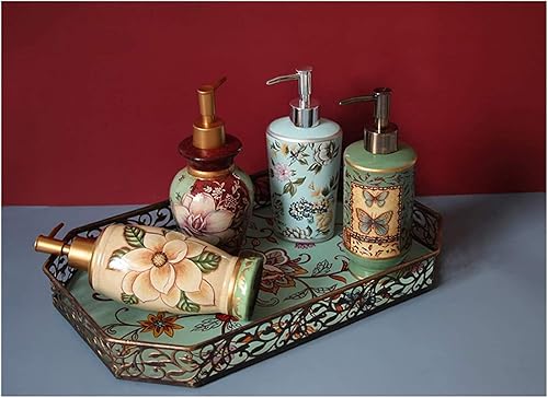 Miniatura 9 de Soap Dispenser Soap Dispenser Bottles American Retro Ceramic Soap Dispenser European Creative Hotel Press Bottle Bottling High-end Club Soap