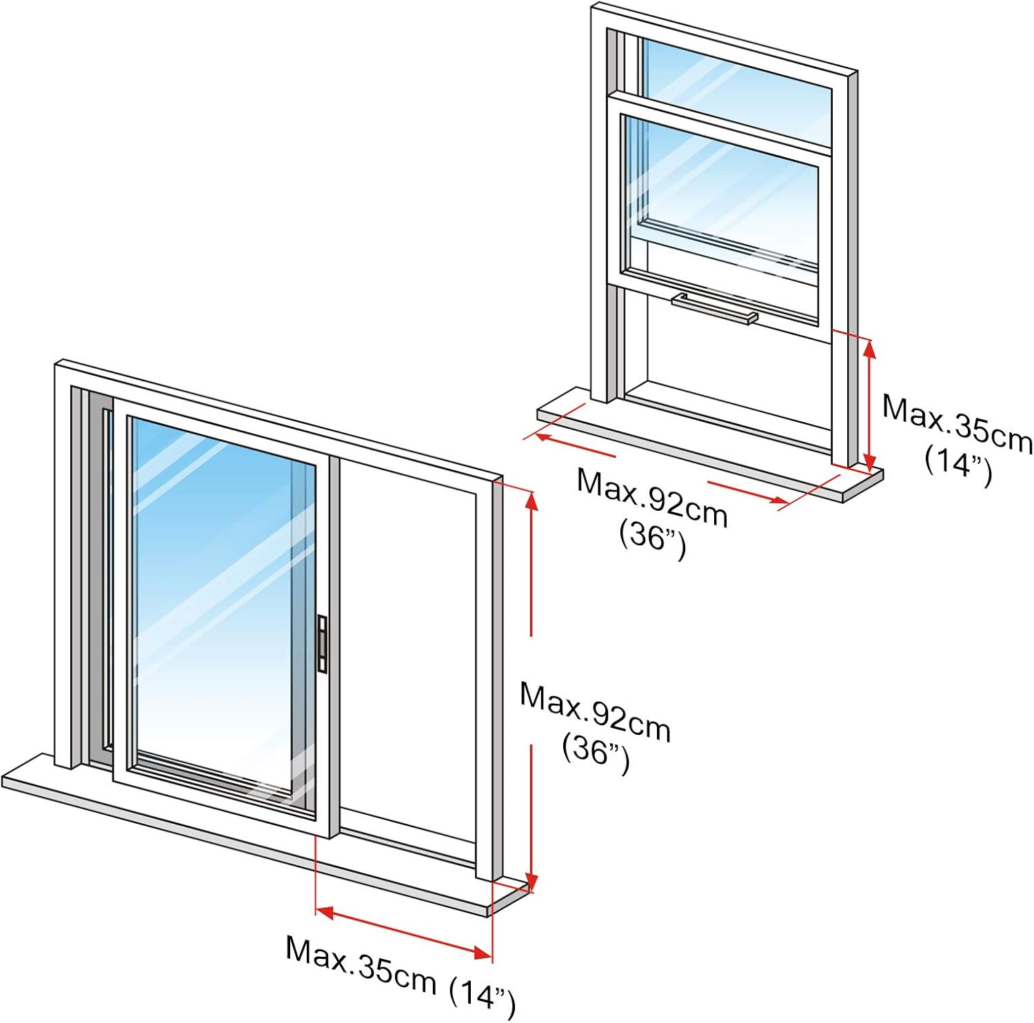 HOOMEE Airlock | Window Seal For Portable Air Conditioner, Flexible Size, Max 14x36 Inch.
