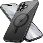 JETech Magnetic Case for iPhone 17 6.3-Inch Compatible with MagSafe, Shockproof Phone Bumper Cover, Anti-Scratch Clear Back (Clear)