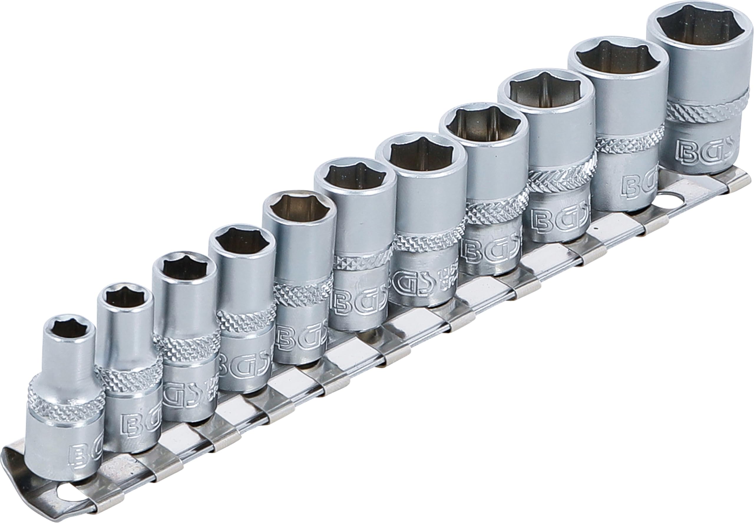 BGS 2433 | Serie di bussole esagonali | 6,3 mm (1/4") | dimensioni in pollici | 11 pz.