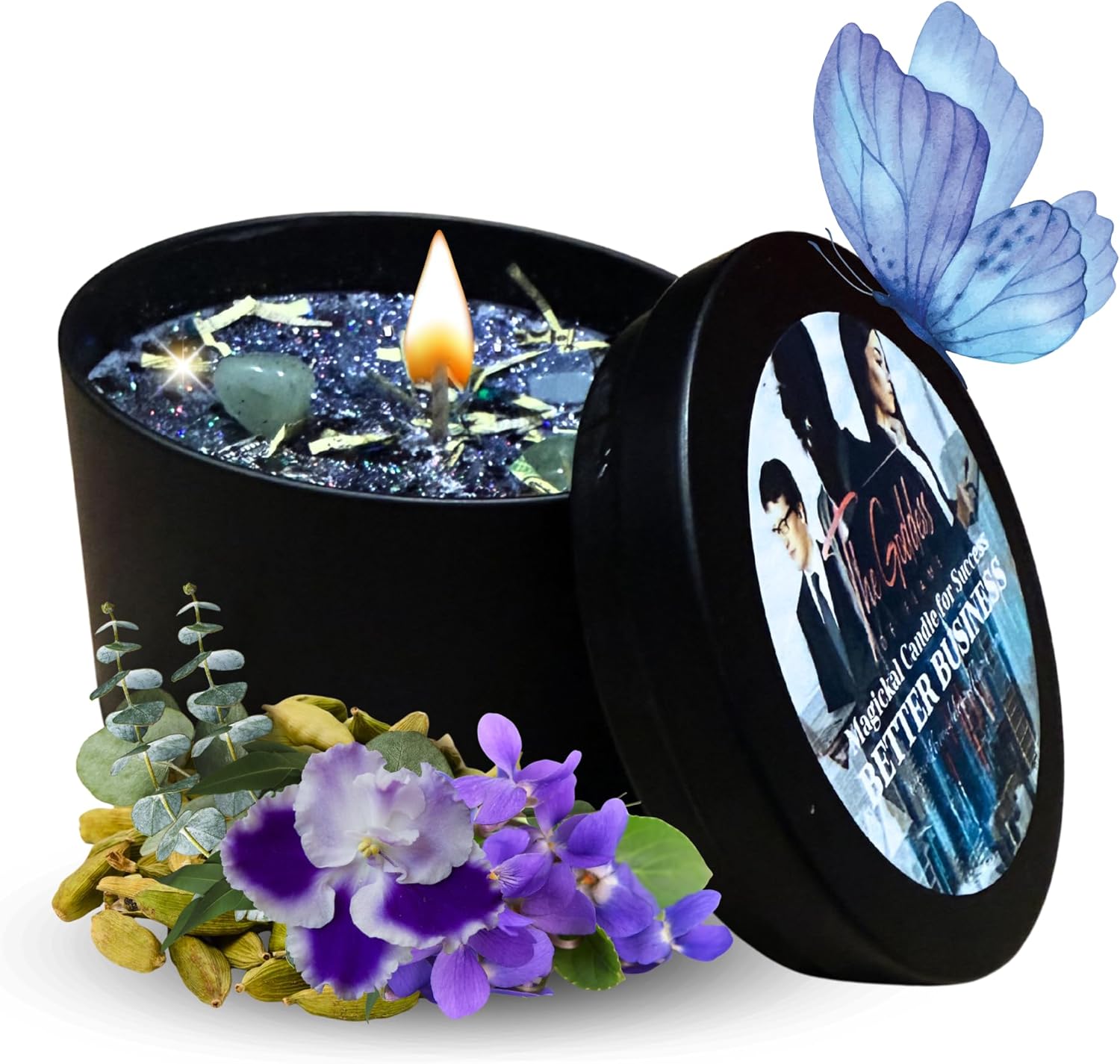 Better Business Candle for Prosperity, Success, Client Attraction, Abundance, Money, Growth, Confidence, Business Blessings, Prayer, Non Toxic Coconut Wax Spiritual Ritual Candle (Medium 8oz)