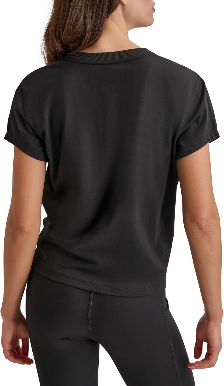 DKNY Womens Short Sleeve Crew Neck Knot Front T-Shirt - Image 4