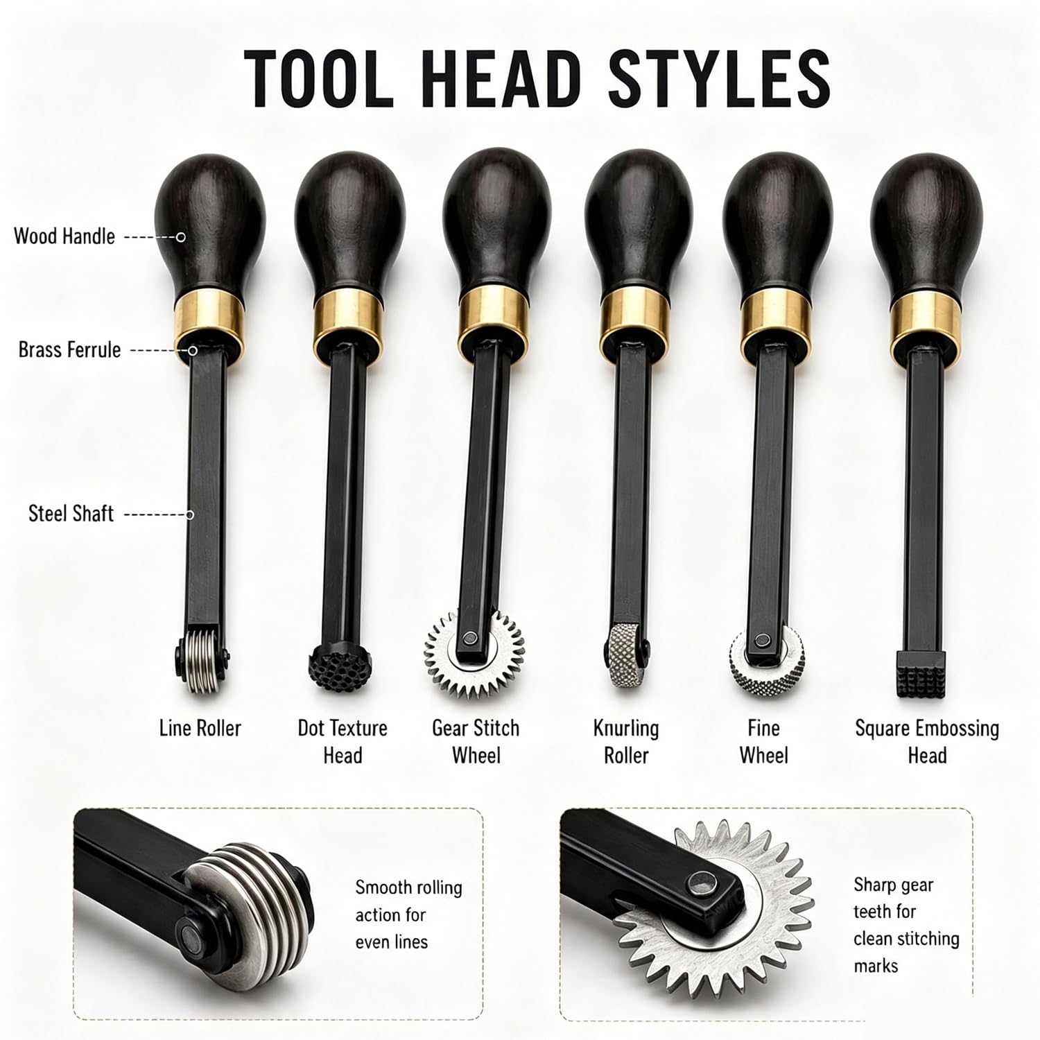 Herramientas para Grabado En Linóleo, Juego De 6 Piezas para Tallado En Relieve, Mangos De Madera Y Cabezales Texturizados, con Puntas De Acero, para Impresión En Madera Y Linóleo.