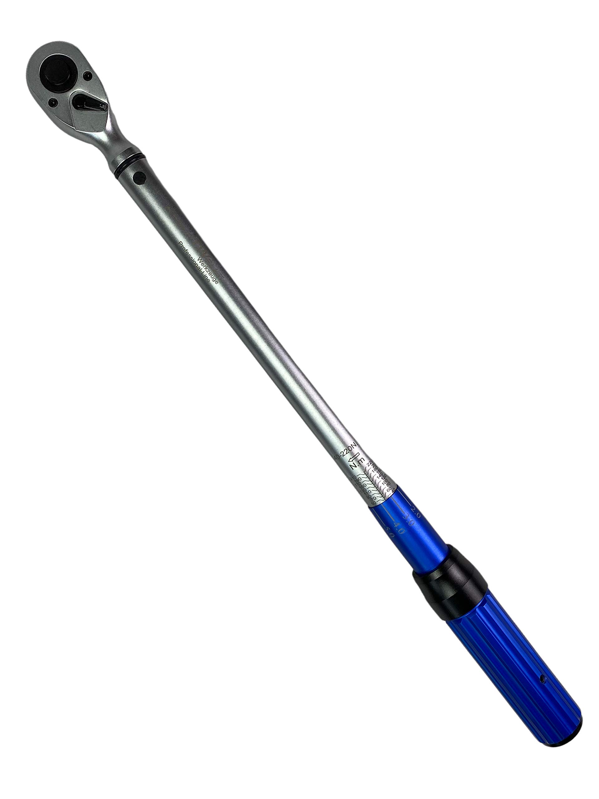 Kraftwelle Klucz dynamometryczny 1/2 cala 40-220 NM grzechotka przełączana 515 mm długa grzechotka do samochodów osobowych