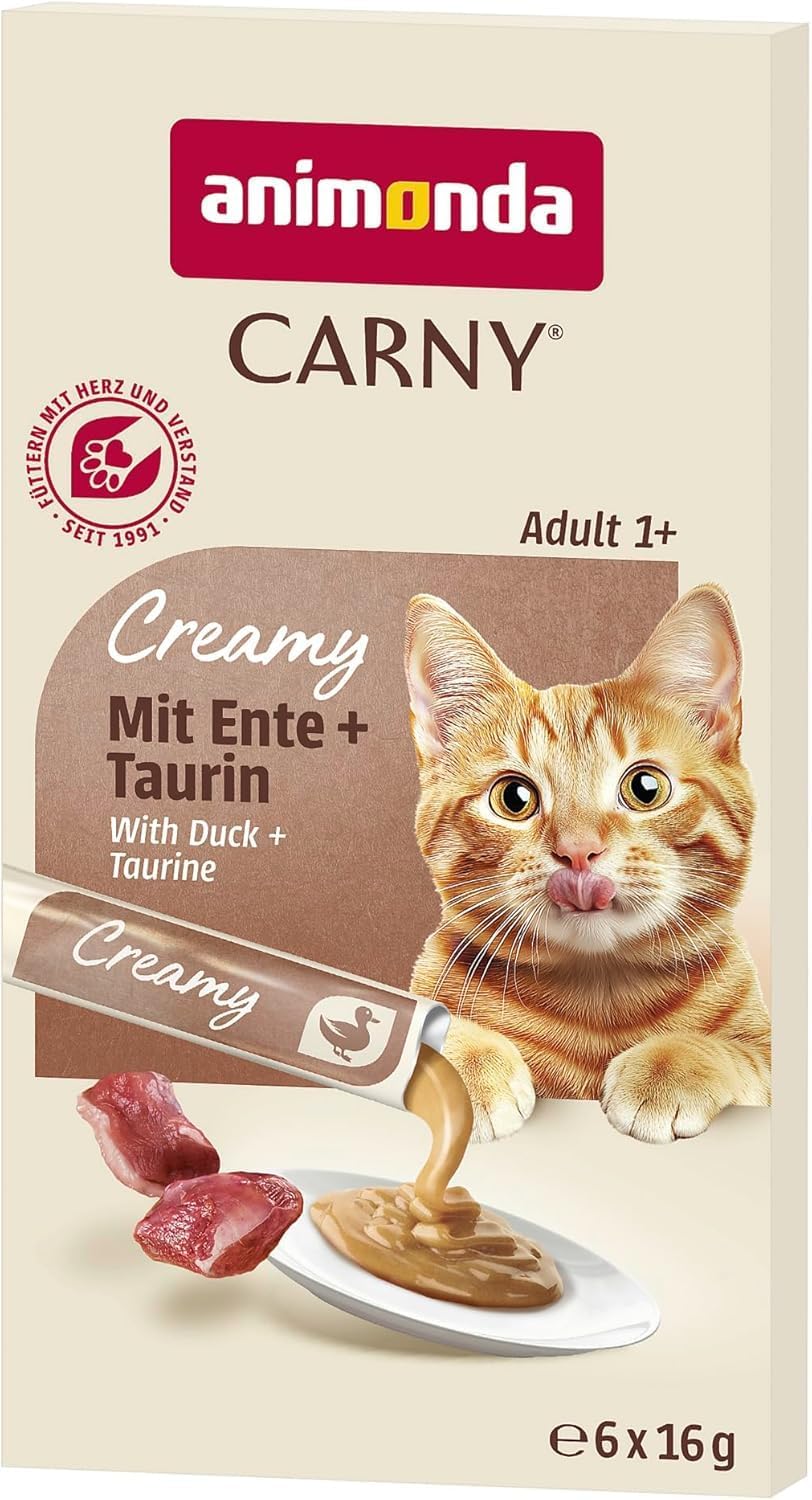 Carny Creamy Adult z kaczką + tauryną 6 x 16 g