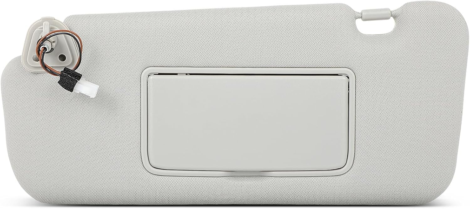 SCITOO Car Sun Visor Assbembly with Mirror Replacement for 2009-2014 for Nissan for Murano Gray with Sunroof(Left Driver Side)