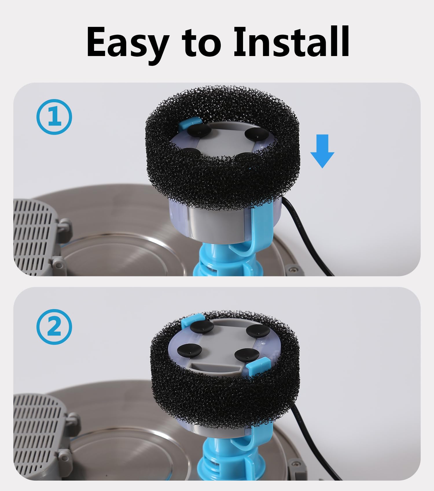 PewinGo Filtri per Fontana D'acqua per Gatti,Spugne Filtri Fontanella per Gatti,Filtro di Ricambio per Fontana D'acqua per Gatti da 2 l/3,2 l, 6 Spugne in Schiuma