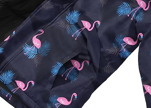 Miniatura 5 de Spmor Chaqueta de esquí impermeable con capucha para niños y niñas, abrigo de snowboard resistente al viento para invierno y nieve