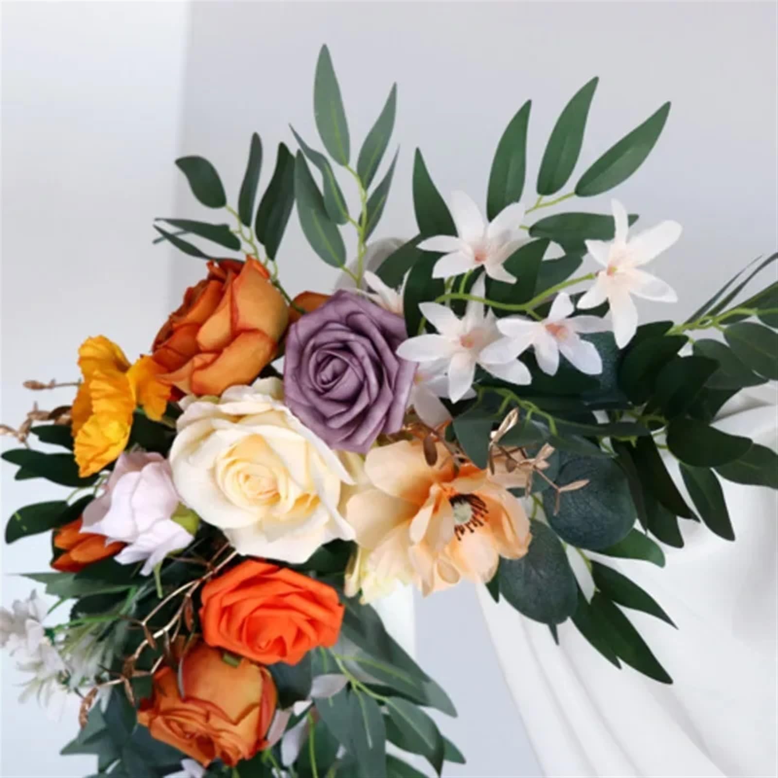 Kit Fiori Artificiali Per Arco Matrimonio 2 pezzi di fiori artificiali for arco nuziale, rose, ghirlanda, cerimonia, fiore, decorazione, sfondo, finto(018)