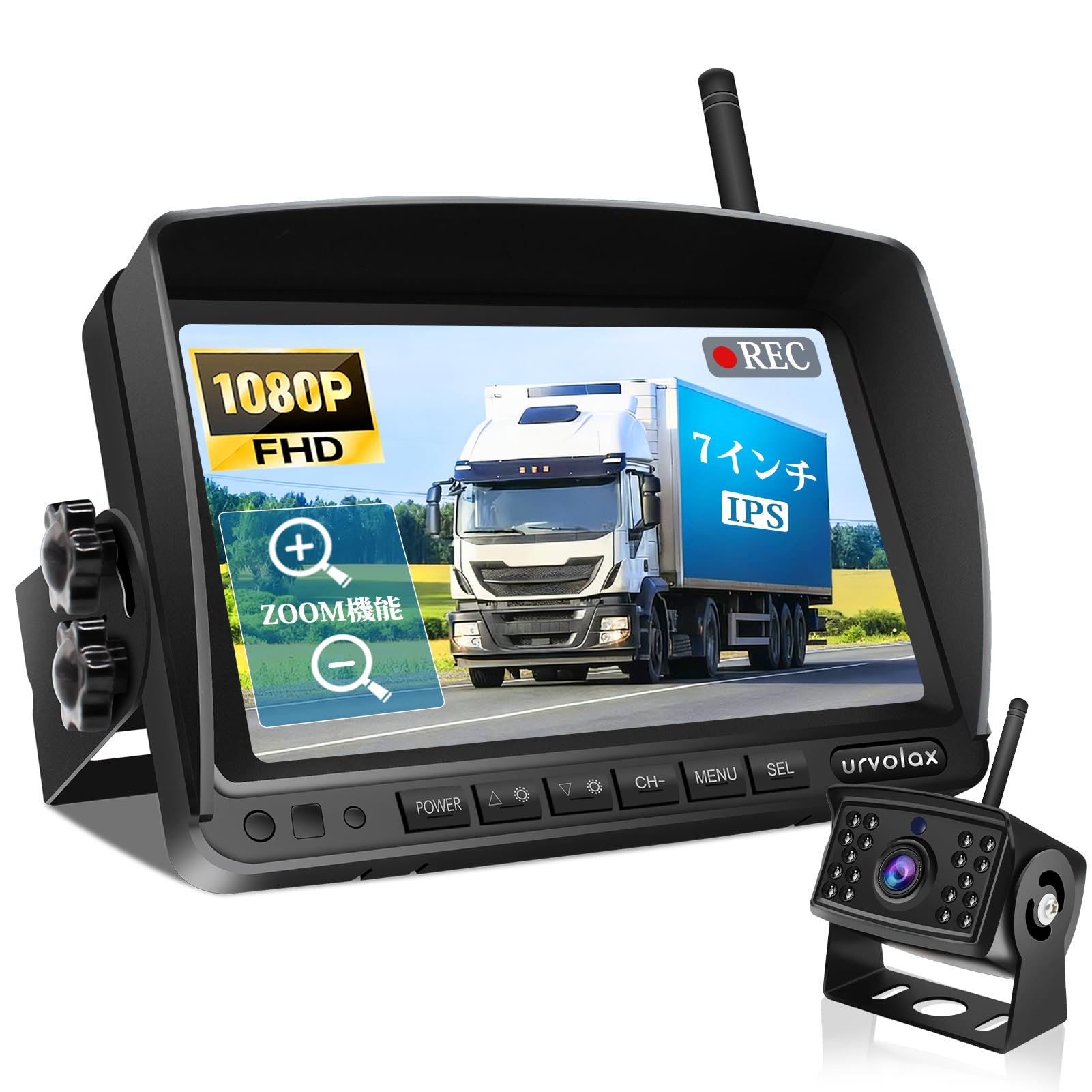 Amazon.co.jp: URVOLAX バックカメラモニターセット【録画機能付き
