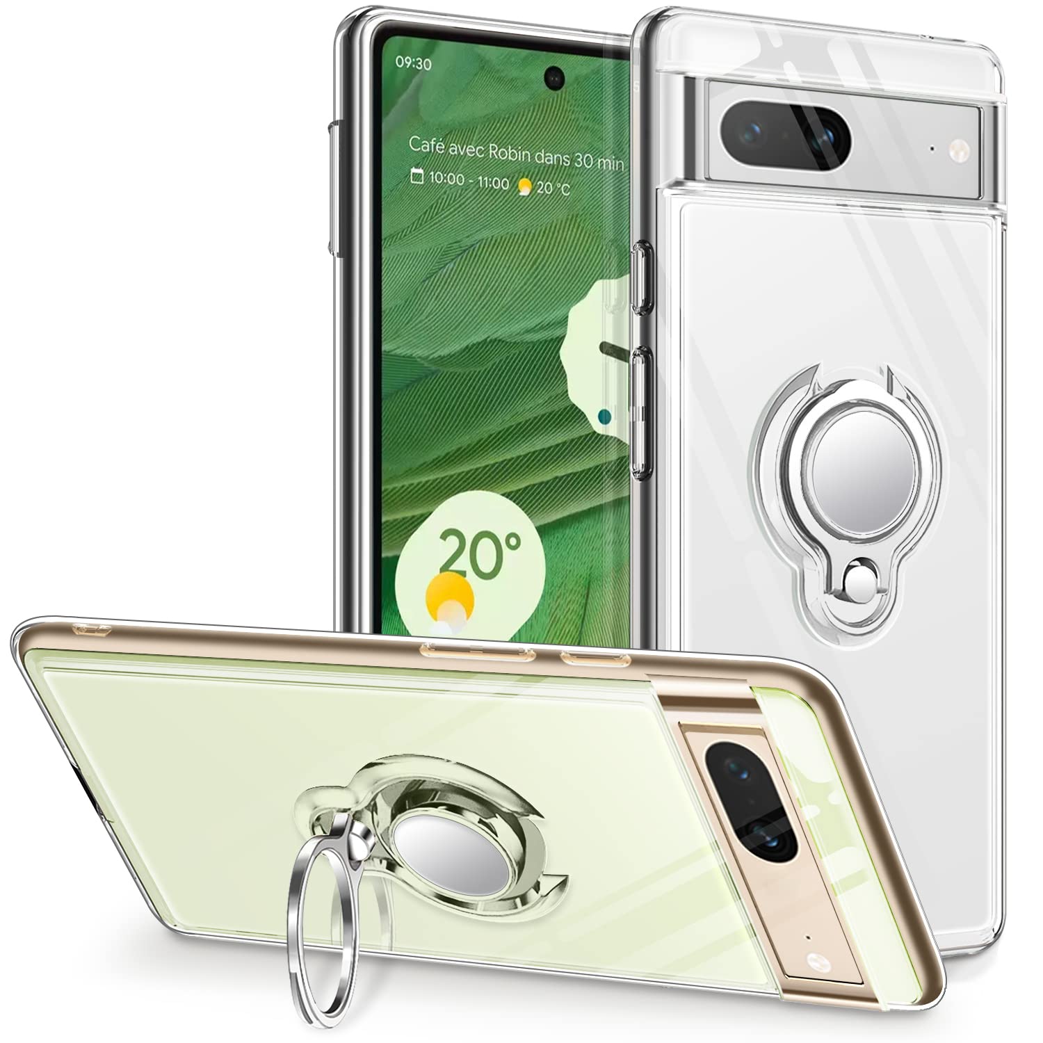 Amazon.co.jp: Google Pixel 7 ケース リング クリア TPU リング付き 