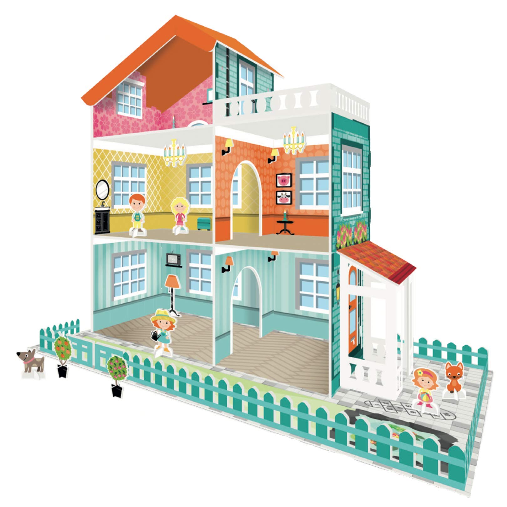 Buy The Adventure Kids Dollhouse Dream House DIY Dollhouse Kit Doll