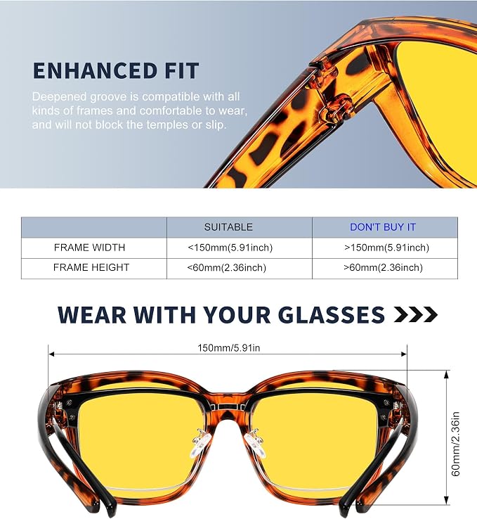 KALIYADI Gafas HD para conducción nocturna para mujer miniatura 6