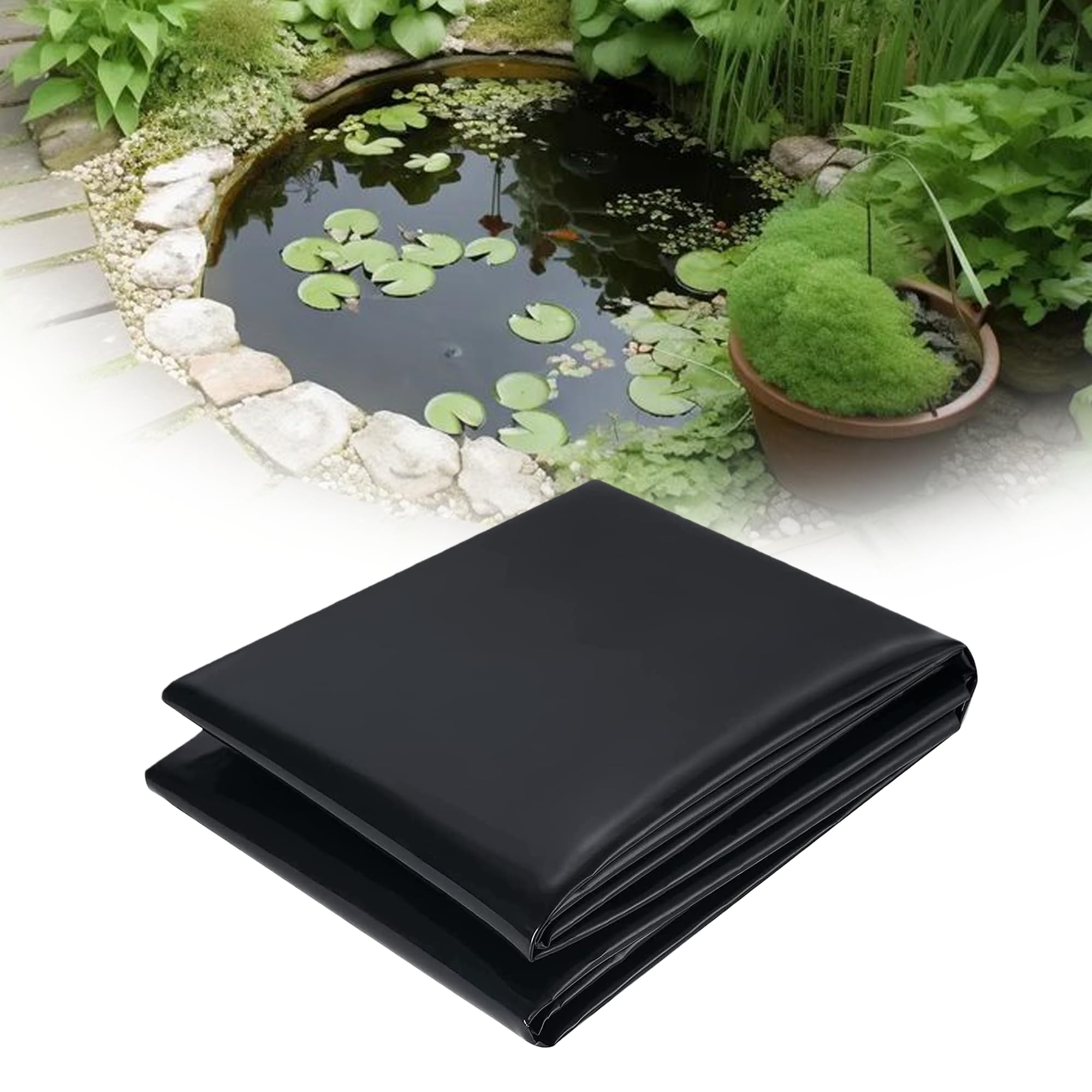 Liner bassin jardin bâche étanche cascade fontaine bâche noire 3x12m
