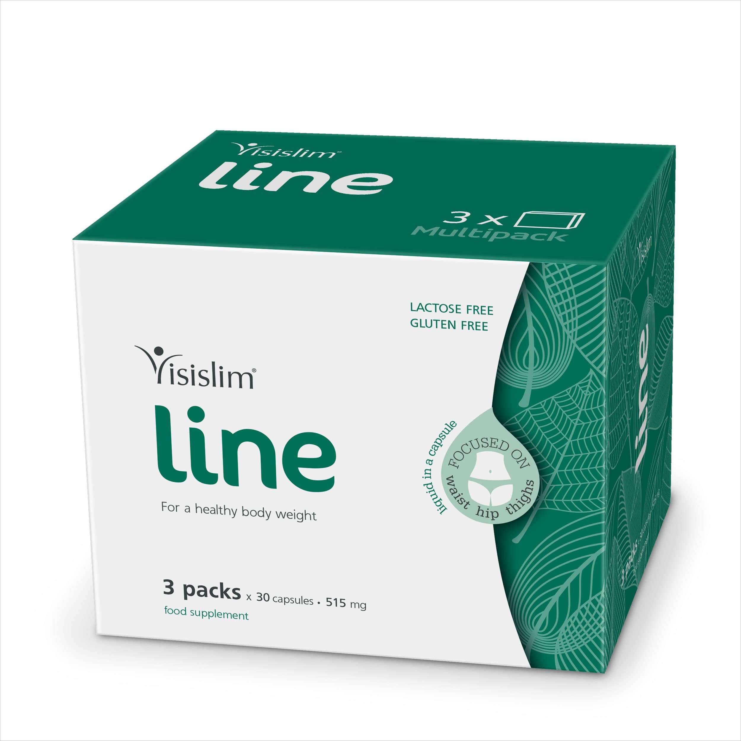 Visislim LINE - The Expert in The Fight Against (Excess) pounds. Focused on The Problem Areas. Natural Formula with Versatile Action and Lasting Performance. Laboratory Tested (Pack of 3)