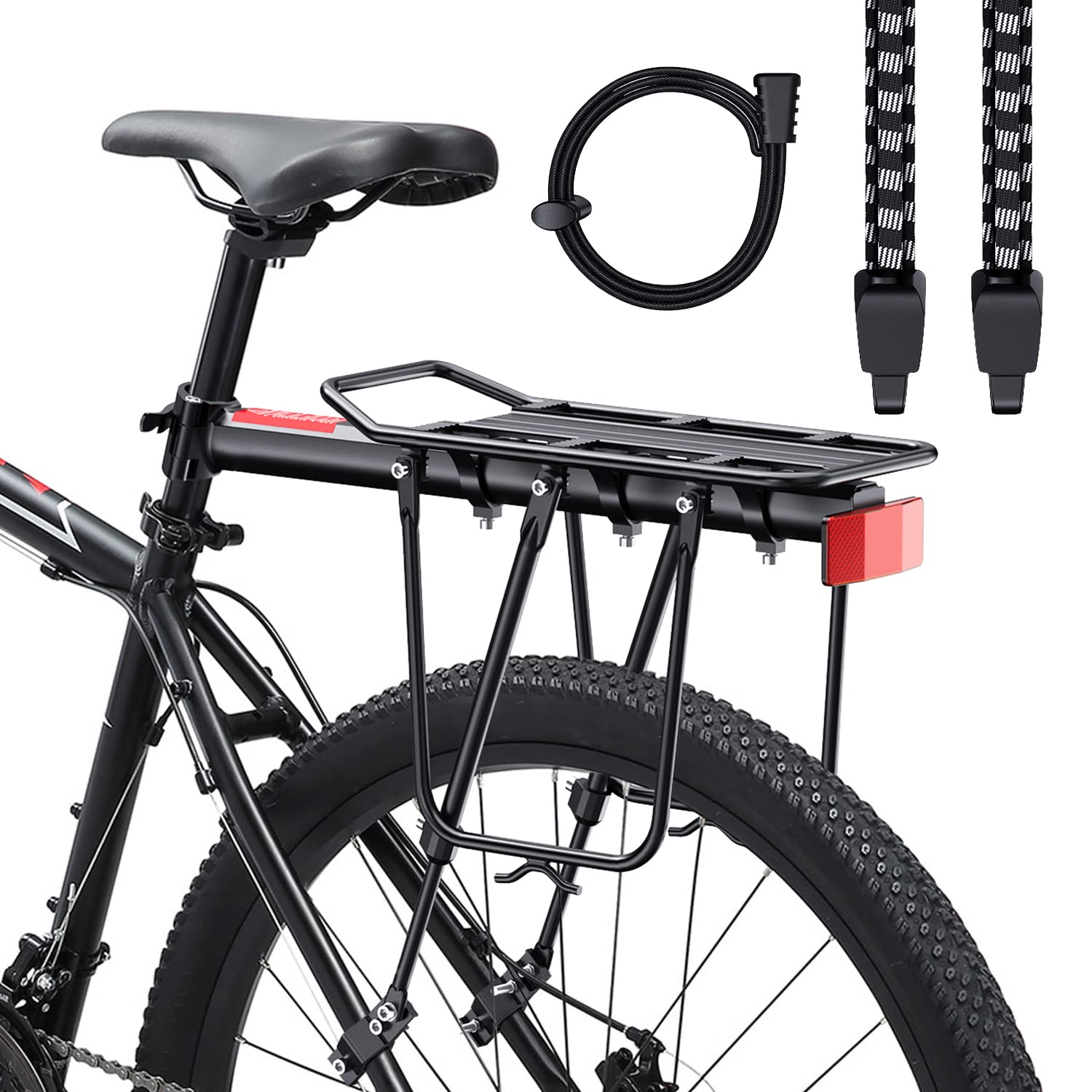 Sportneer Bike Pannier Rack, Bicycle Rear Rack Cycling