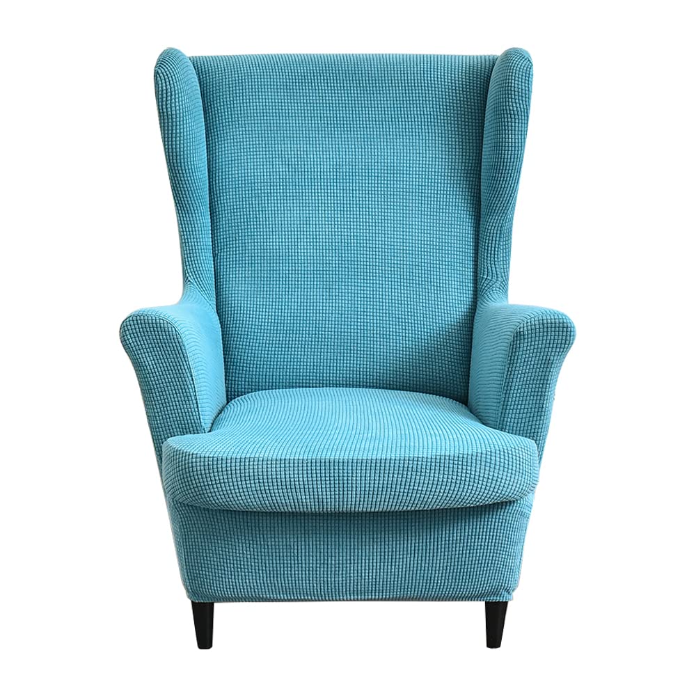 Cubre sillón orejero azul cielo para renovar el salón familiar
