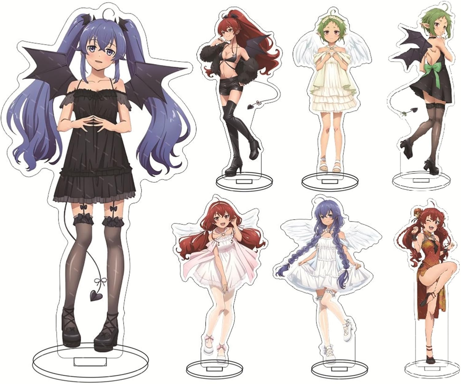 ISaikoy Set of 7 Anime Mushoku Tensei Acrylic Stand Figure Character Stand Desktop Ornament