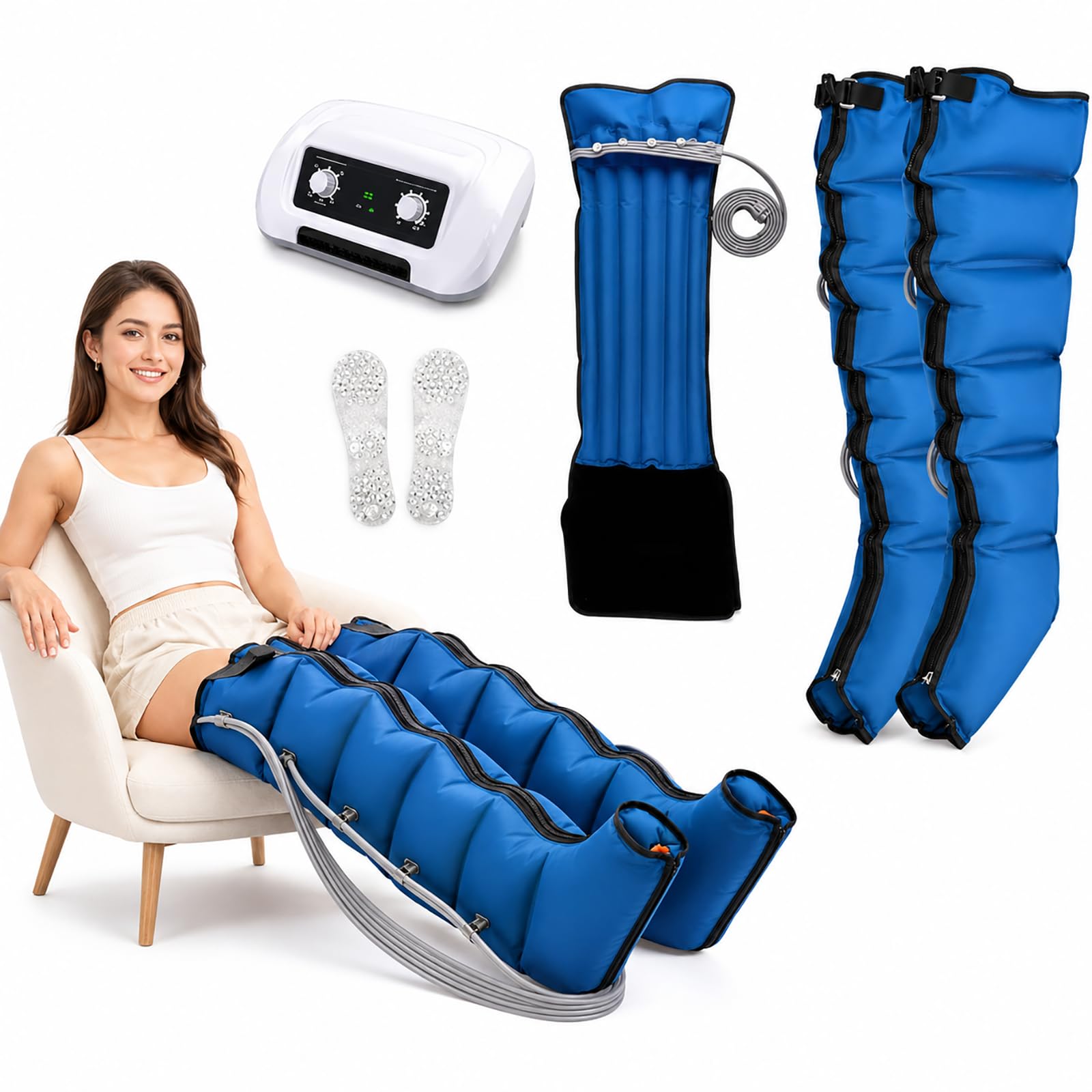 Dispositivos de drenaje linfático para piernas y abdomen para lipedema