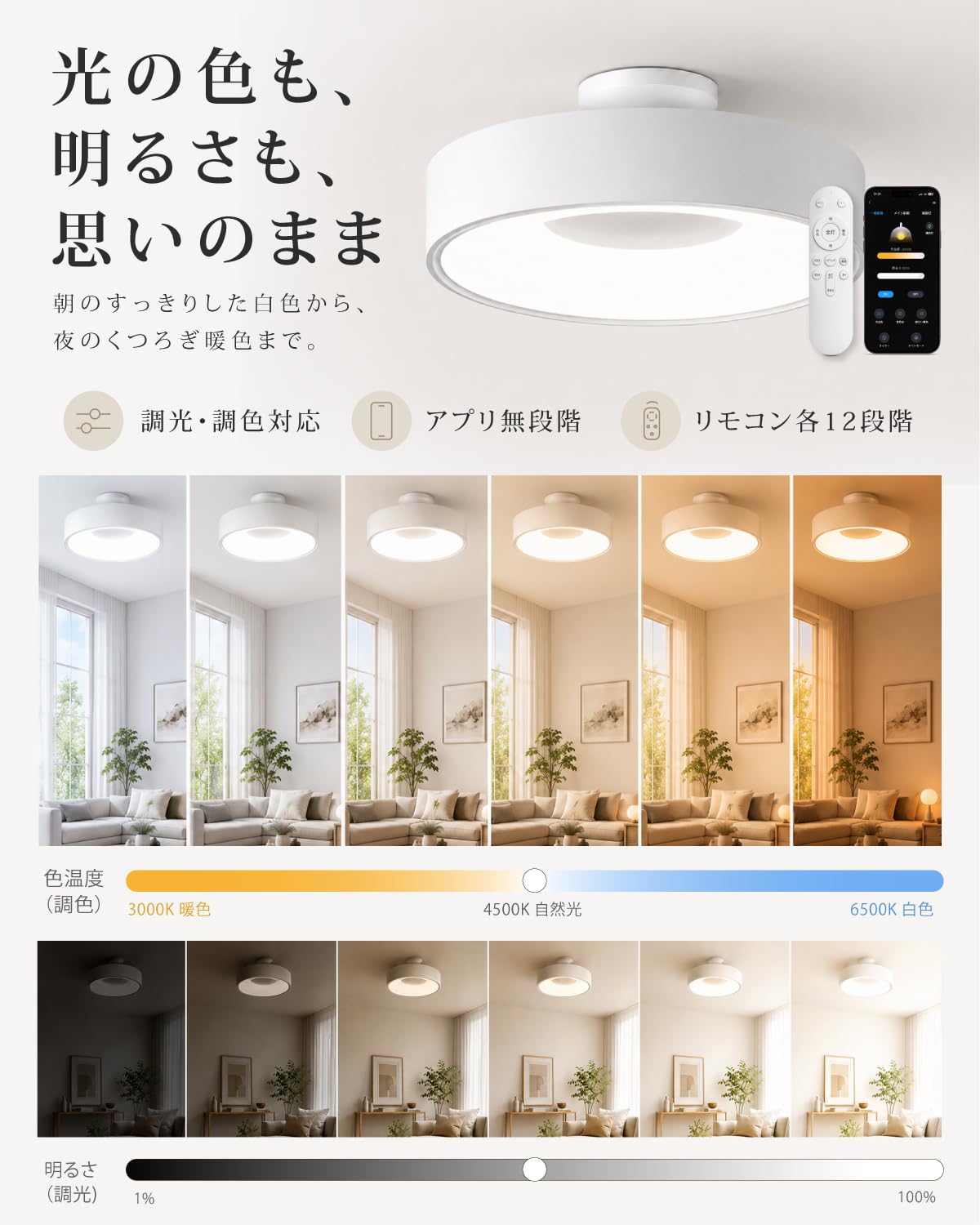 Amazon.co.jp : Aletta シーリングライト LED 6畳 8畳 Bluetooth対応
