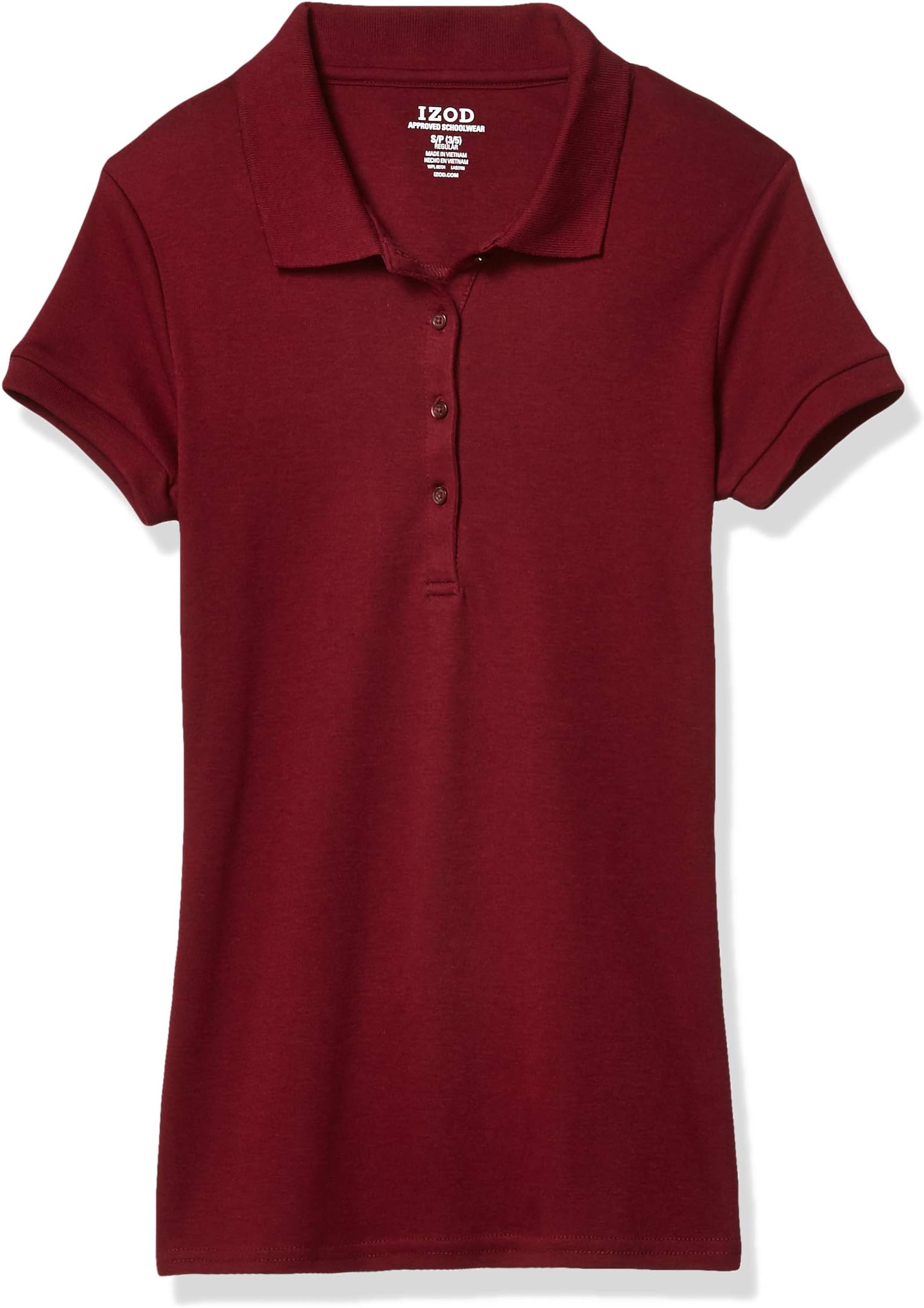IZOD Junior's Uniform Short Sleeve Interlock Polo