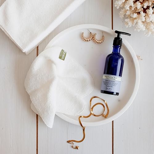 Miniatura 5 de Lavien Home Paquete de 12 paños de bambú blancos con bolsa de embrague multiusos, toallas absorbentes ultrasuaves para cara, cuerpo, ducha,