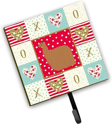 Caroline's Treasures Alpaca Suri Love - Ganchos para correa o llavero, multicolor