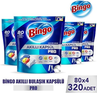 Bingo Akıllı Kapsül Pro Bulaşık Makinesi Deterjanı Tableti 320'li