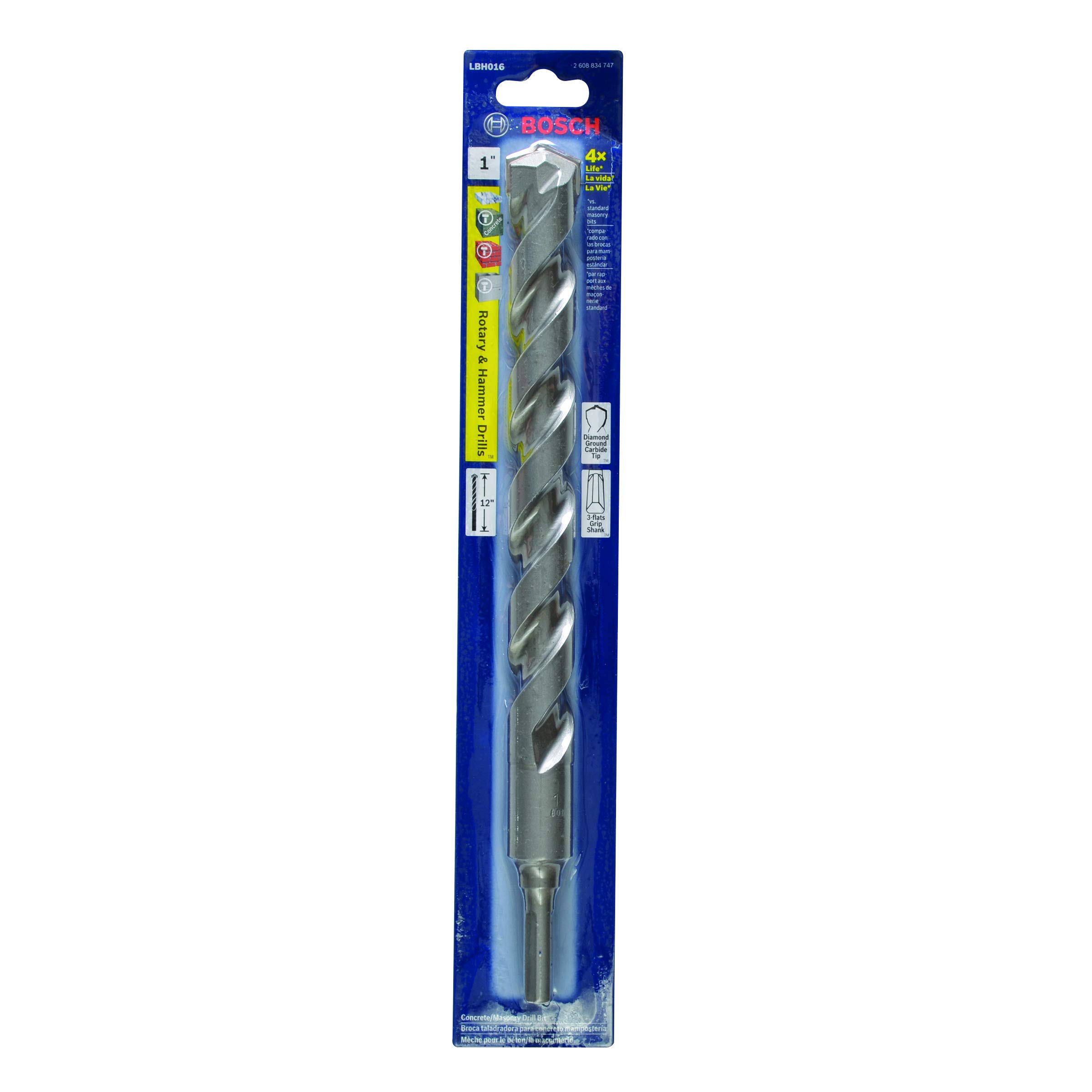 Bosch lbh016 1 x 12 brocas de percusión, redondo, LBH016 0 wattsW, 0 voltsV