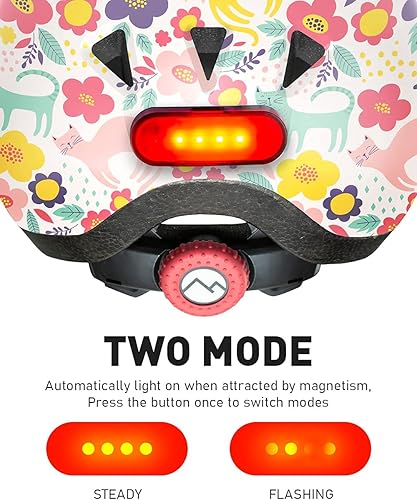 Miniatura 3 de Casco de bicicleta para niños y niñas, cascos ajustables para niños, desde bebé/bebé hasta niños, 1/2/3/4/5/6/7/8 años con luz/talla XS