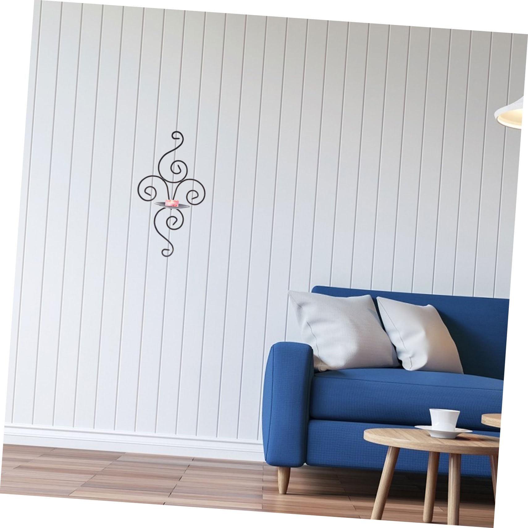 ULDIGI Retro Style Hanging Candle Holder Iron Candlestick Wall Decor for Living Room