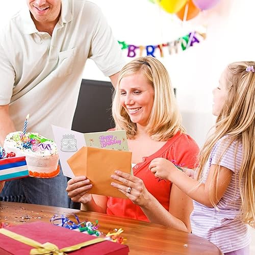 Miniatura 5 de Juego de 2 troqueles para hacer tarjetas, troqueles de corte Accfore Happy Birthday Suministros para hacer tarjetas, troqueladores para hacer