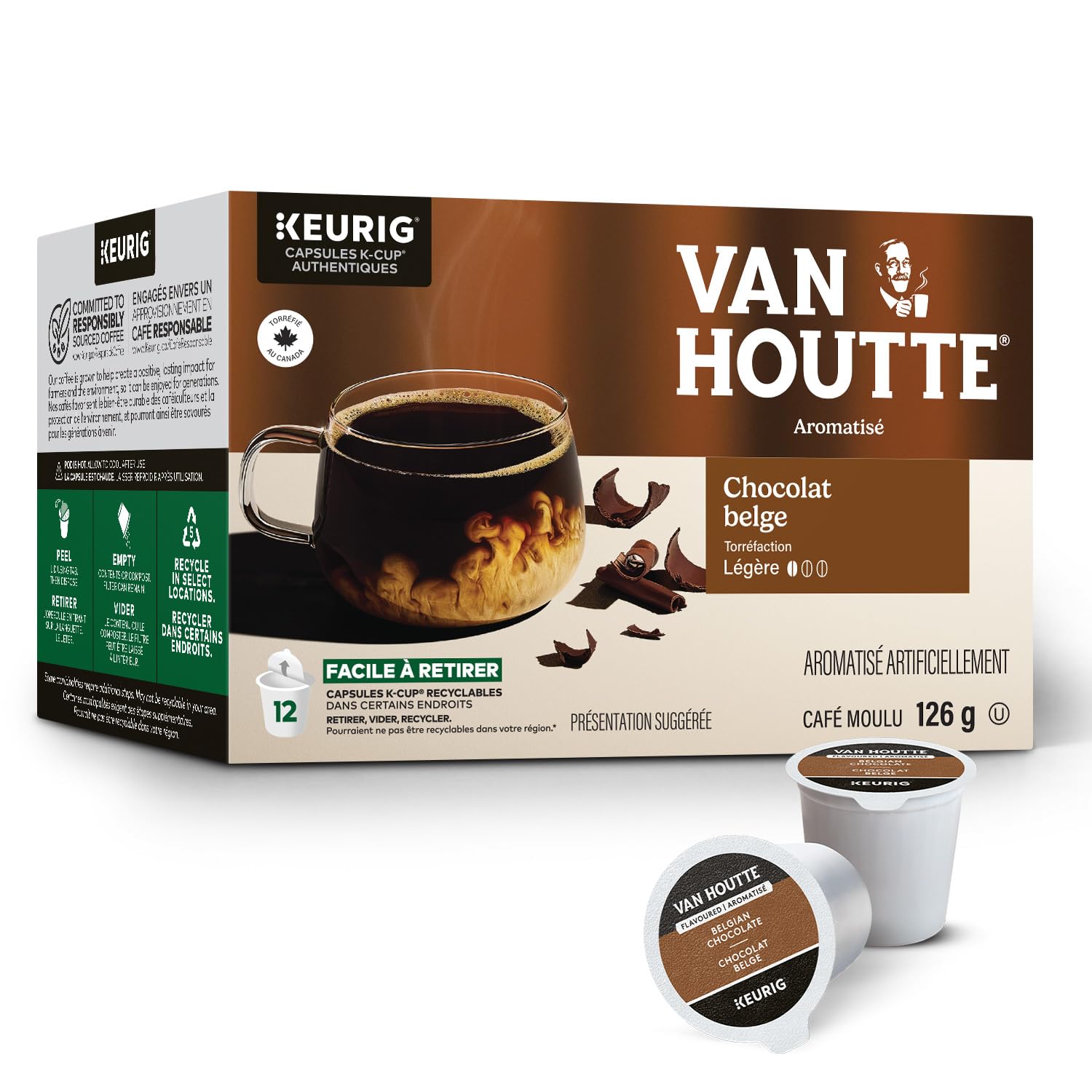 Van Houtte Belgian Chocolate K-Cup Coffee Pods