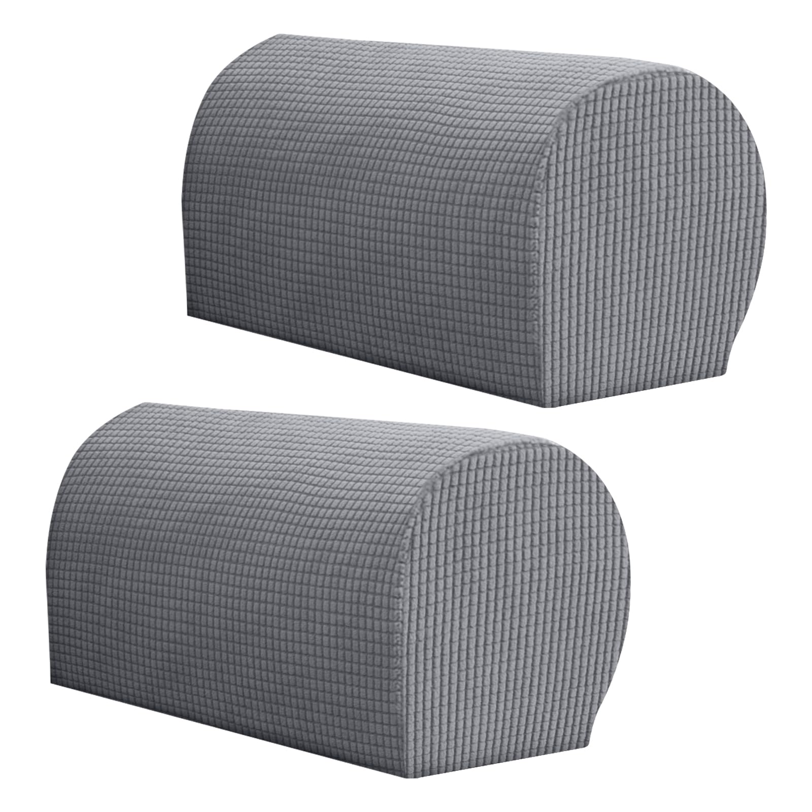 SYLC Stretch Sofa Seat Cushion Covers, Couch Settee Cushion Replacement for Lounge/Motorhome/Caravan Non-slip with Elastic Band and 4 Ties (Light grey,Armrests)