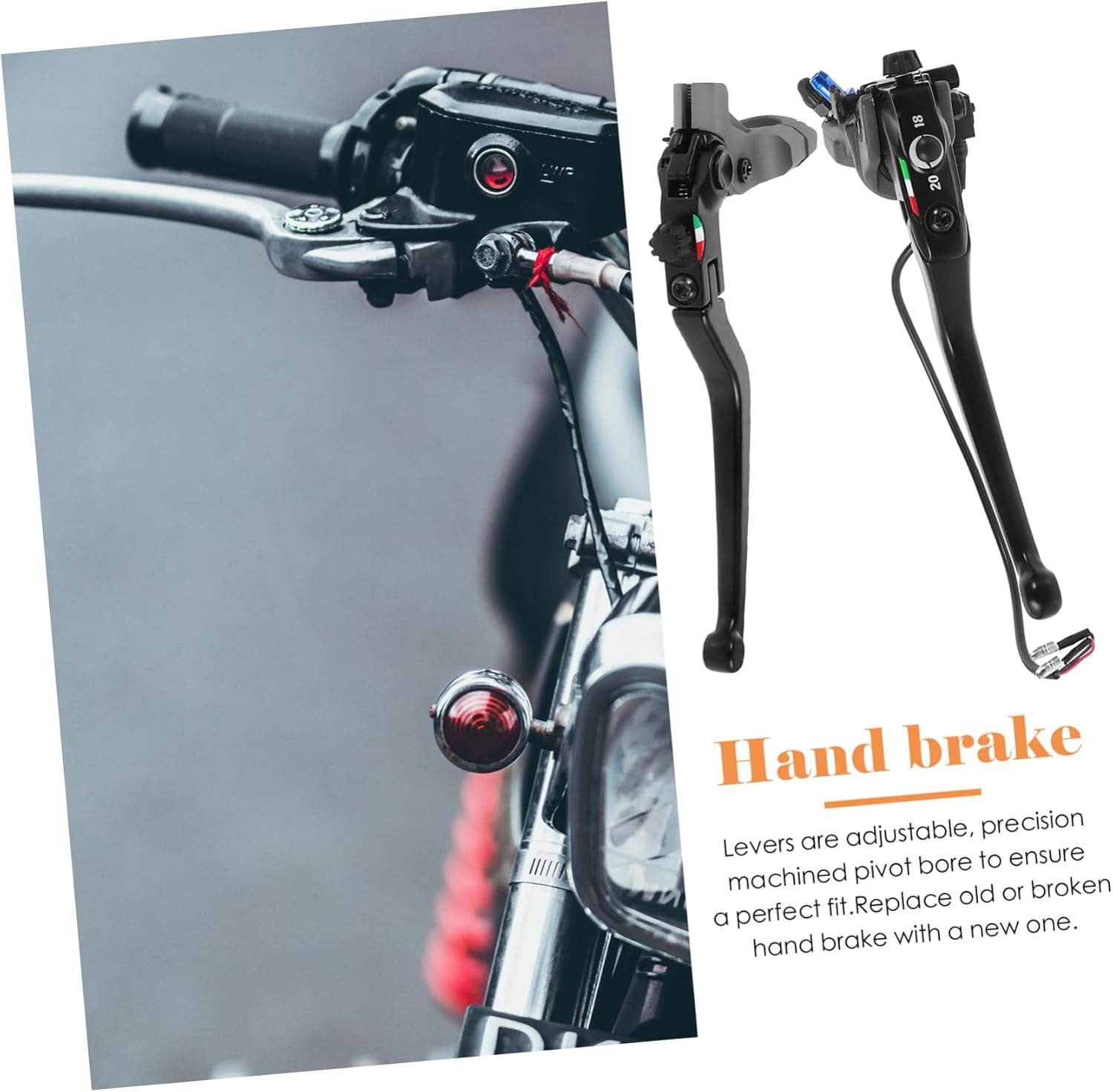 CNC Hydraulic Motorcycle Brake Hand Lever Adjustable Left and Right Brake Pump Universal Clutch Lever for Motorcycle Modification Sturdy Parts for Riders
