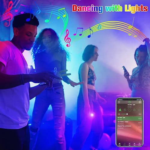 Miniatura 2 de Hovothy Luz LED RGB, equivalente a 150 W, 1500 lúmenes, cambio de color inteligente, luz LED de paisaje, control de aplicación, blanco cálido 2700 K