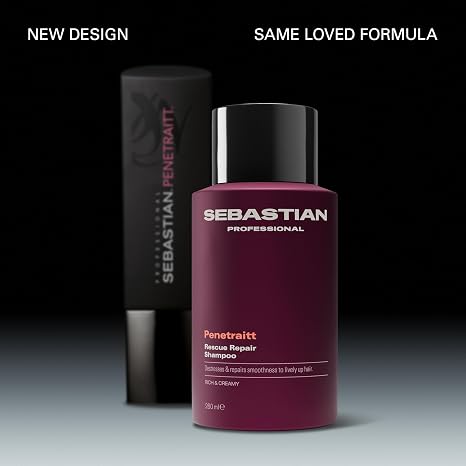 Sebastian Professional Penetraitt Shampoo | Strengthening & Repair | For Damaged & Colored Hair | Packaging May Vary